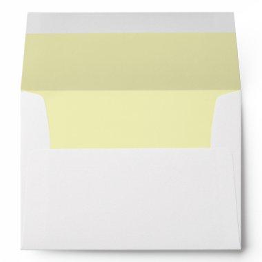 Pale Yellow Wedding Elegant Modern Return Address Envelope