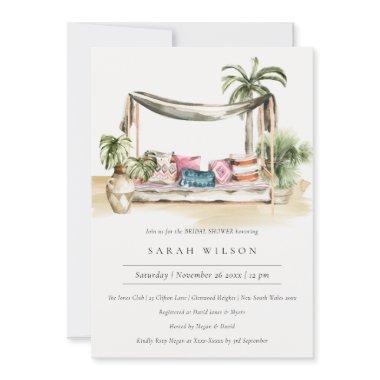 Palm Beach Tropical Cabana Bridal Shower Invite