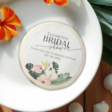 Palm Hibiscus Tropical Floral  Sugar Cookie