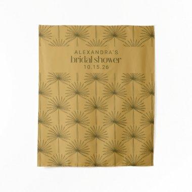 Palm Leaf Botanical Mustard Custom  Tapestry