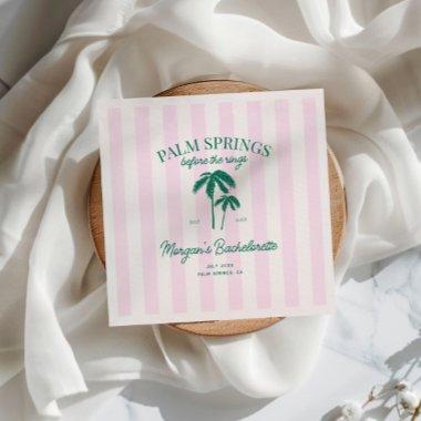 Palm Springs Before The Rings Bachelorette Napkins