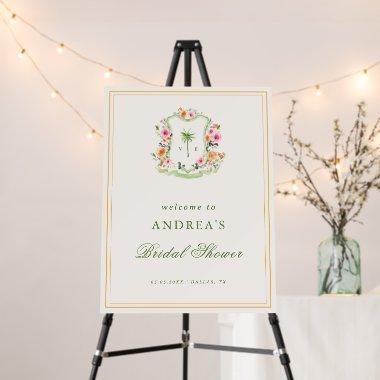 Palm Tree Monogram  Welcome Sign