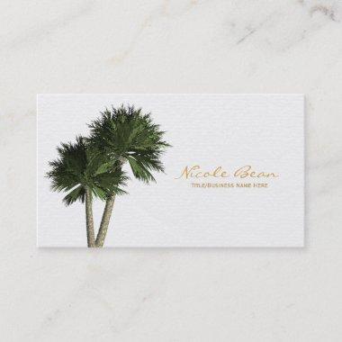 Palm Trees on White Elegant Business Invitations