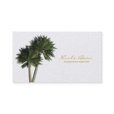 Palm Trees on White Elegant Business Invitations