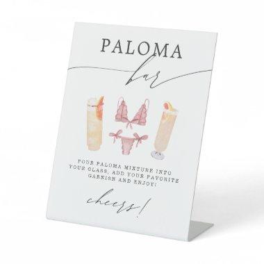 Paloma Bar | Panties & Palomas Bridal Shower Pedestal Sign