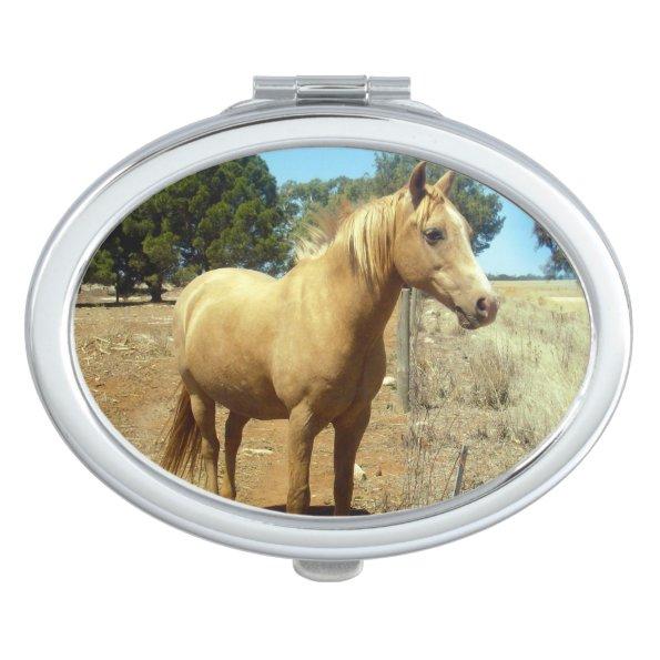 Palomino Horse Beauty, Compact Mirror