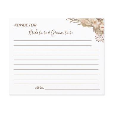 Pampa Grass Wedding Advice Card Shower Flyer