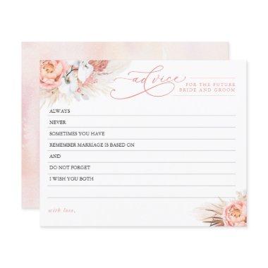 Pampas Grass and Pink Flowers Advice Card