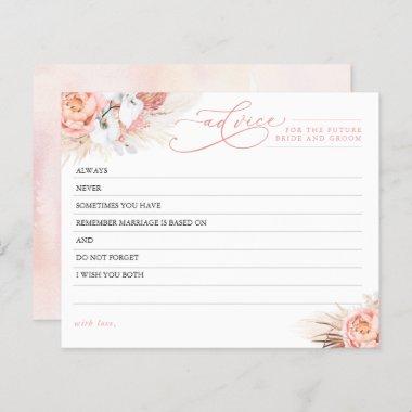 Pampas Grass and Pink Flowers Advice Card