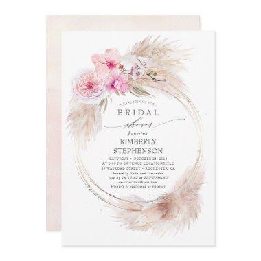 Pampas Grass and Pink Orchids Exotic