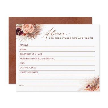 Pampas Grass and Terracotta Flowers Advice Card