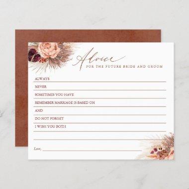 Pampas Grass and Terracotta Flowers Advice Card