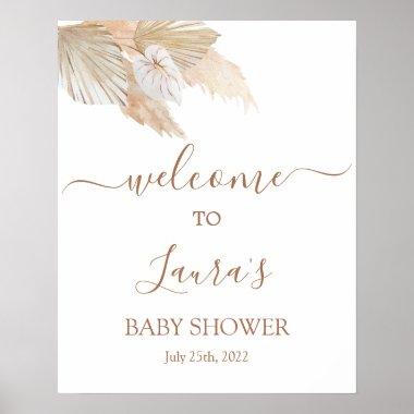 Pampas Grass Baby Shower Welcome sign