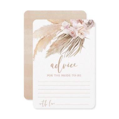 Pampas grass boho bohemian Advice for bride Enclosure Invitations