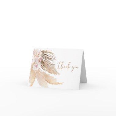 Pampas grass boho bohemian desert theme thank you Invitations