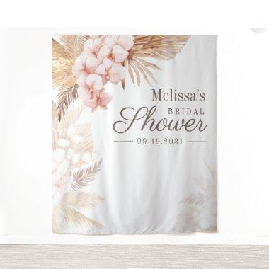 Pampas Grass Boho Bridal Shower Tapestry