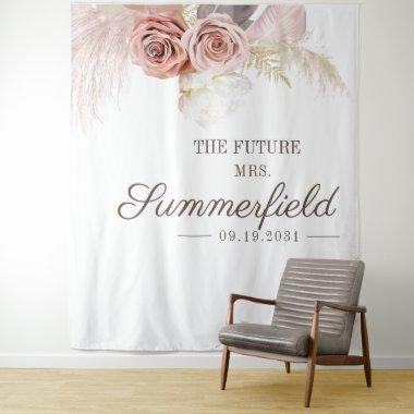 Pampas Grass Boho Photo Booth  Tapestry
