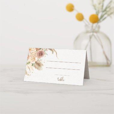 Pampas grass boho roses place Invitations