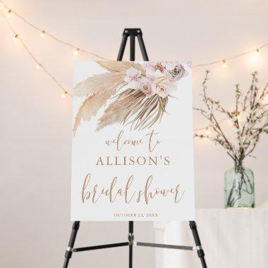 Pampas grass boho theme  welcome sign