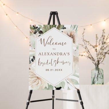 Pampas Grass Boho Tropical Bridal Shower Foam Board