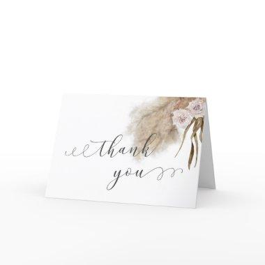 Pampas Grass Botanical Bridal Shower Thank You Invitations