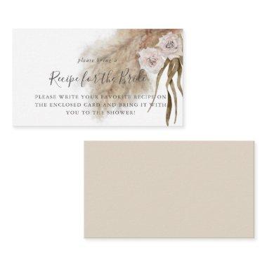 Pampas Grass Bridal Shower Recipe Request  Enclosure Invitations