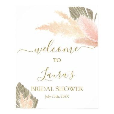 Pampas Grass Bridal Shower Welcome sign