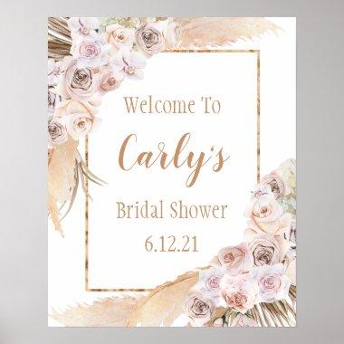 Pampas Grass Bridal shower Welcome sign