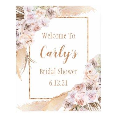 Pampas Grass Bridal shower Welcome sign