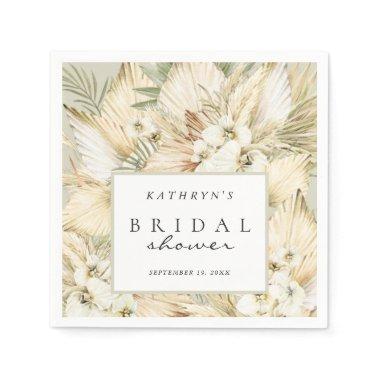 Pampas Grass Dried Flowers Boho  Nap Napkins