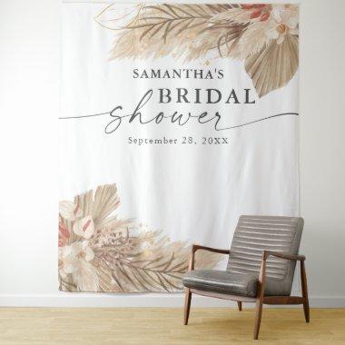 Pampas Grass Dried Palm Bridal Shower Tapestry