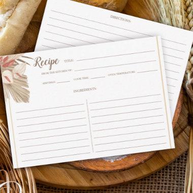 Pampas Grass Dried Palm Recipe Invitations