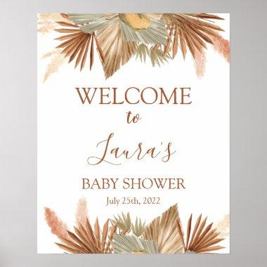Pampas Grass Dried Palms Baby Shower Welcome sign