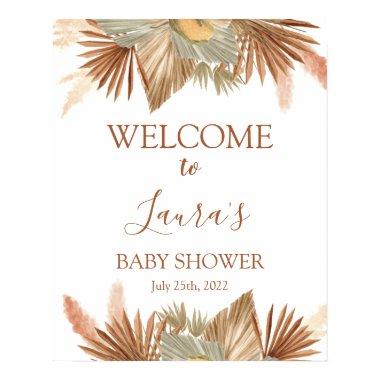 Pampas Grass Dried Palms Baby Shower Welcome sign