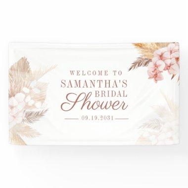 Pampas Grass Dried Palms Boho Bridal Shower Banner