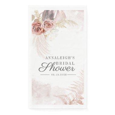 Pampas Grass Dried Palms Terracotta Bridal Shower Paper Guest Towels