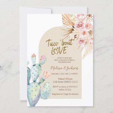 Pampas Grass Engagement Cactus Taco Bout Love Invitations