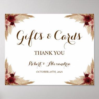 Pampas Grass Gifts & Invitations Bridal Shower Poster