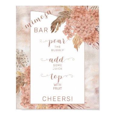 Pampas Grass Hydrangeas Bridal Shower Mimosa Sign