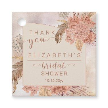 Pampas Grass | Hydrangeas  Thank You Favor Tags