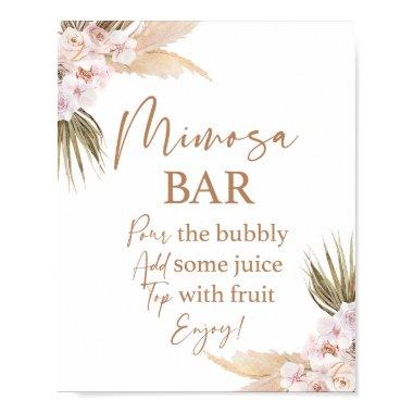 Pampas Grass Mimosa Bar sign