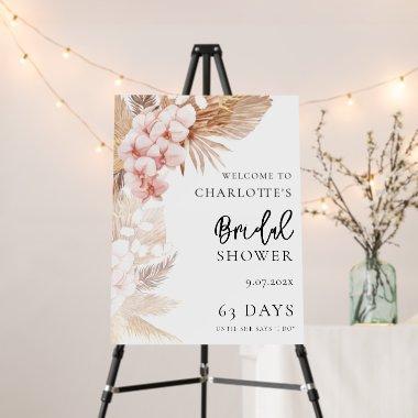Pampas Grass Pink Floral  Welcome Foam Board