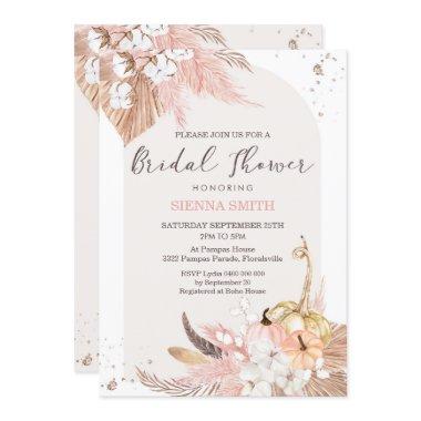 Pampas Grass Pumpkin  Boho