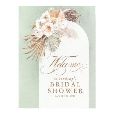 Pampas Grass Soft Floral  Welcome Poster