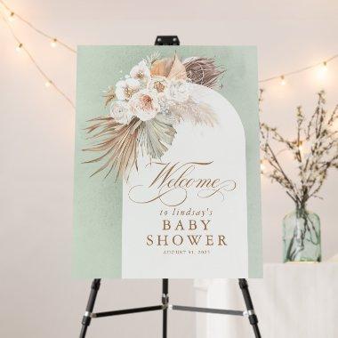 Pampas Grass Soft Floral Elegant Boho Welcome Sign