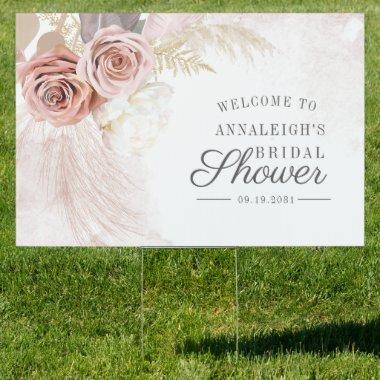 Pampas Grass Tan  Welcome Sign