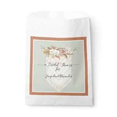 Pampas Grass Terra Cotta Floral Greenery Bridal Favor Bag