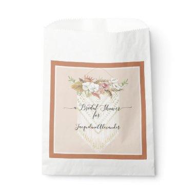 Pampas Grass Terra Cotta Floral Palm Beach Bridal Favor Bag