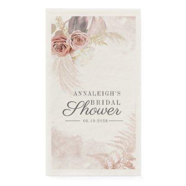 Pampas Grass Terracotta Bridal Shower Paper Guest Towels