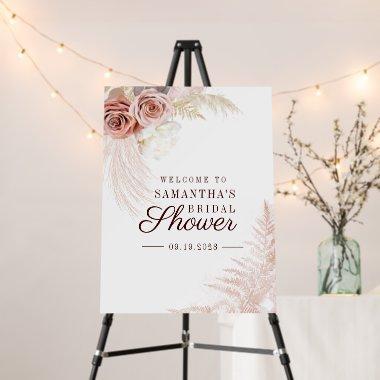 Pampas Grass Terracotta Bridal Shower Welcome Foam Board